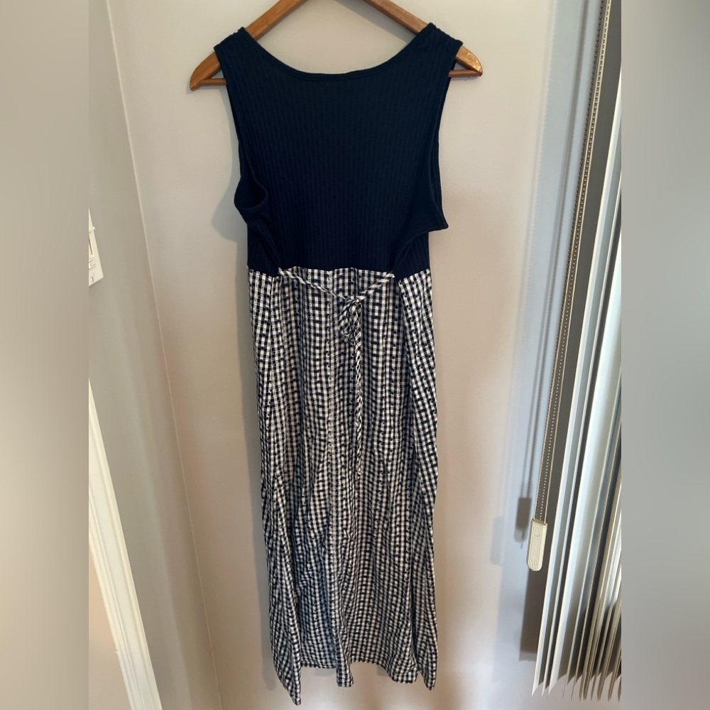Penman’s Vintage Navy & White Gingham Maxi Dress - Picture 7 of 9